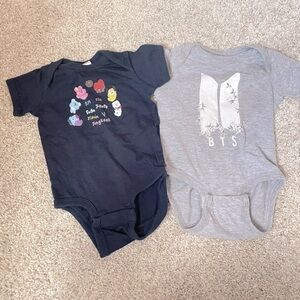 BTS baby onesies 6 months like new short sleeve bangtan